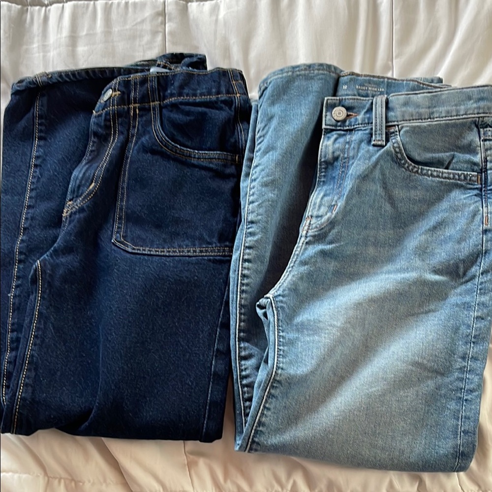 Bundle of 2 Old Navy baggy wide leg jeans